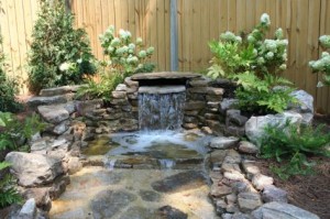 A soothing waterfall when the children are in school.