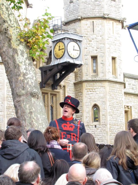 Guard at the Tower of London, called a Beefeater.