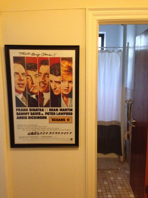 Movie Print (gift from his girlfriend, Caroline) hung in a prominent place in the foyer.