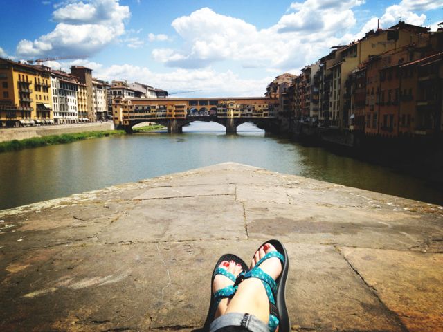 Sandals on the Arno River