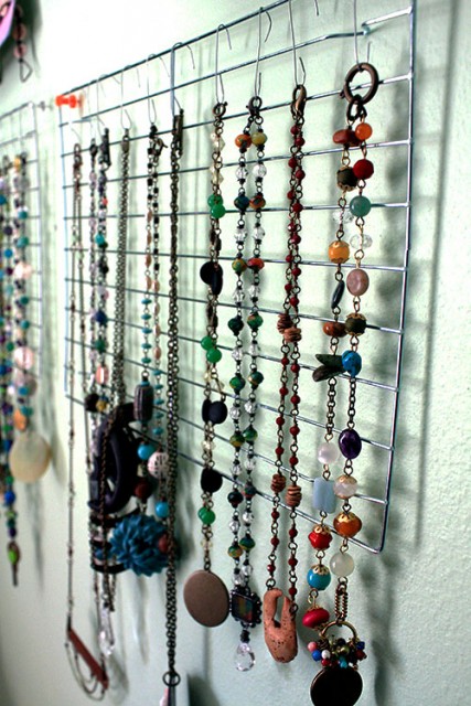 craftyhope necklaces on wire cooling racks ornament hooks
