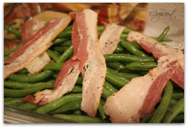 Green Beans with Bacon Cross