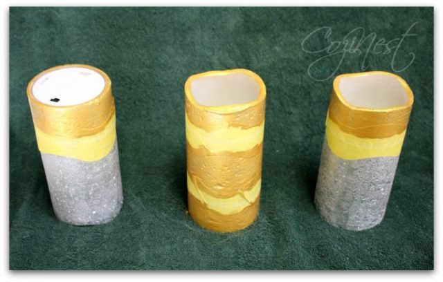 gold leafed candles