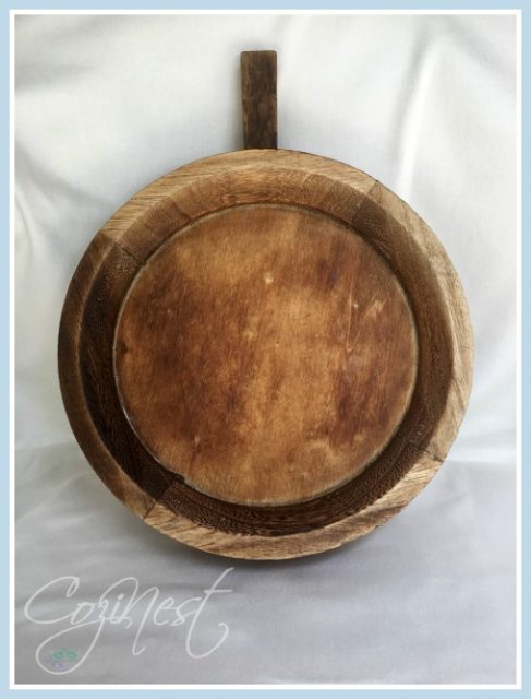 Round wooden platter