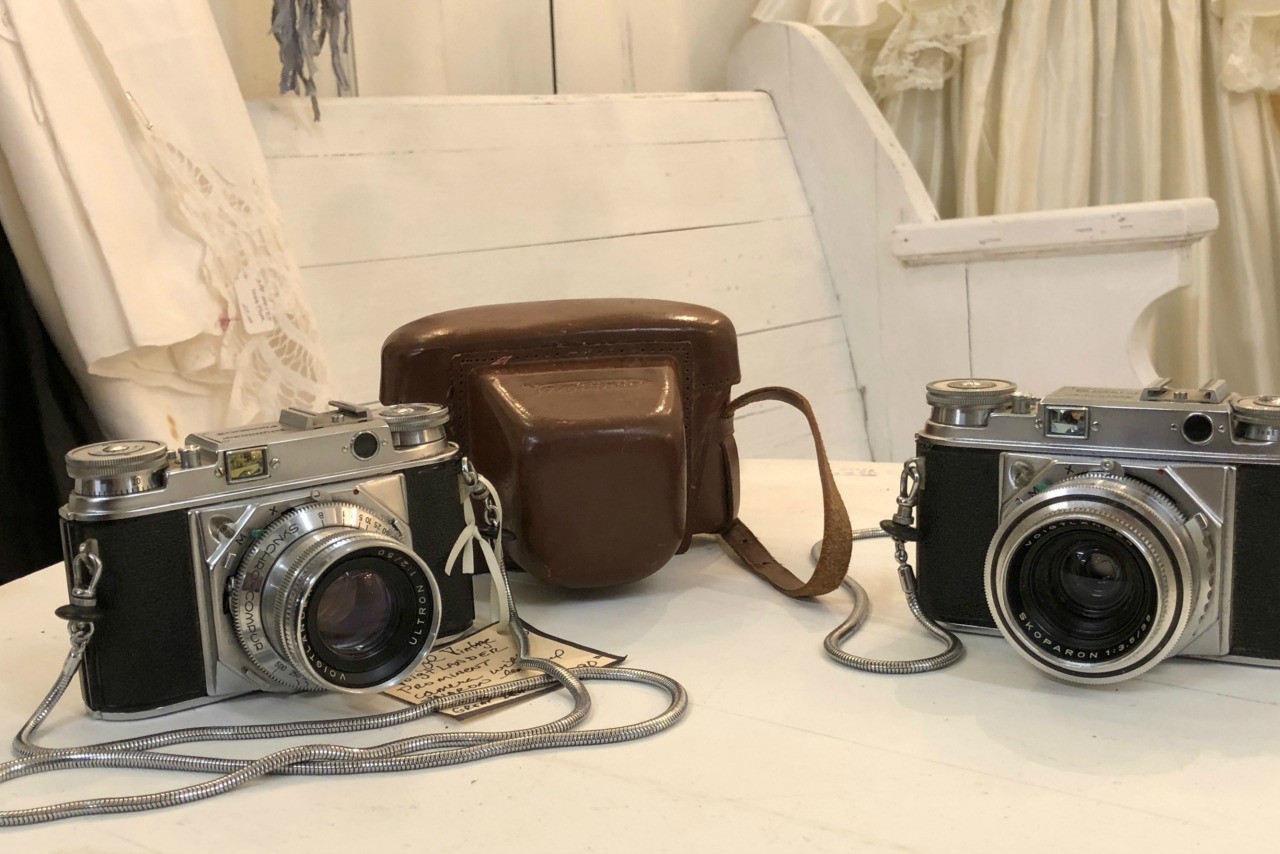 Vintage Cameras with Case