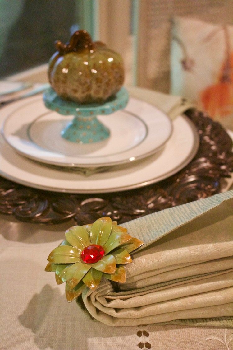 fall fine china placesetting