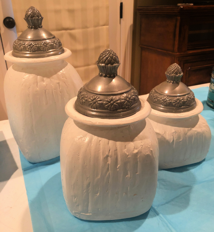 three canisters after dixie belle paint